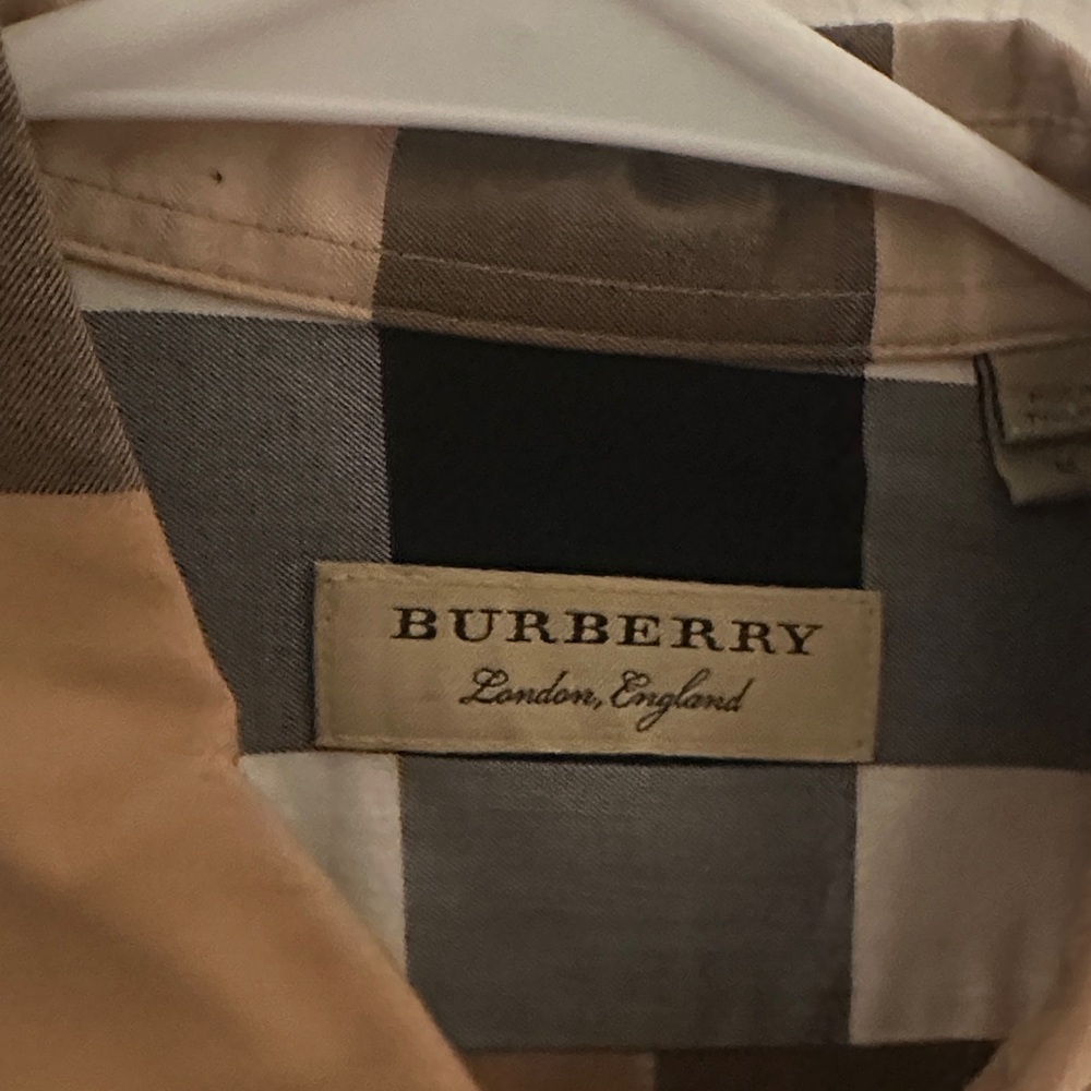 Burberry Men's Tan and Black Check Shirt - Picture 2 of 5